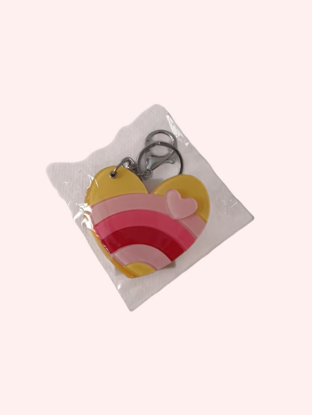 Rainbow Heart Keychain - Picture 5 of 9